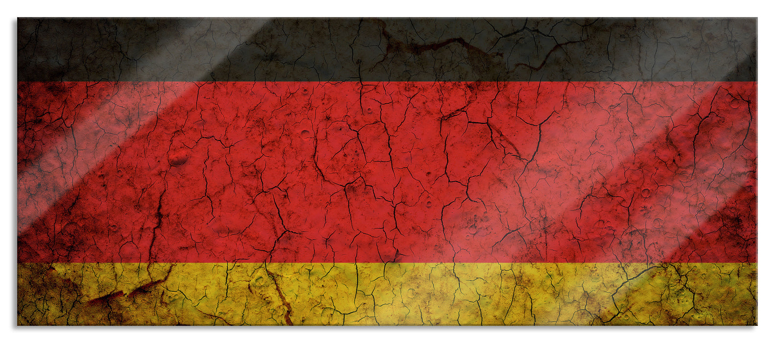 Deutschlandfahne, Glasbild Panorama