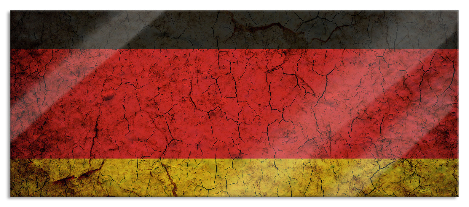Pixxprint Deutschlandfahne, Glasbild Panorama