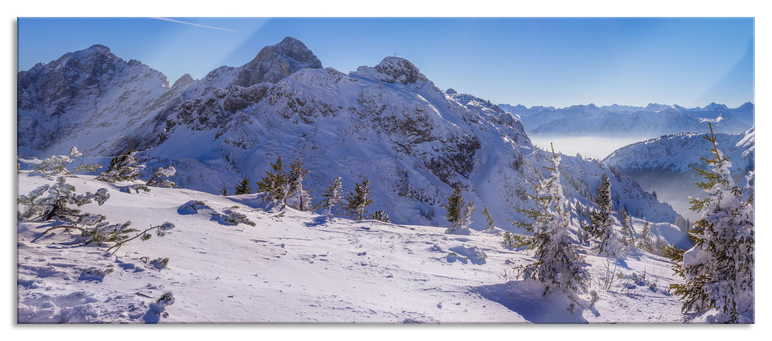 Tannheimer Tal, Glasbild Panorama