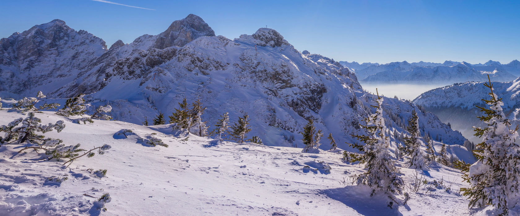 Tannheimer Tal, Glasbild Panorama