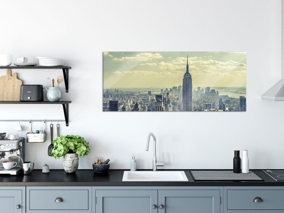 New York Manhattan, Glasbild Panorama