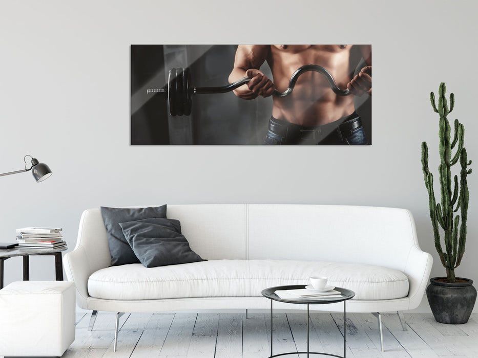 Bodybuilding, Glasbild Panorama