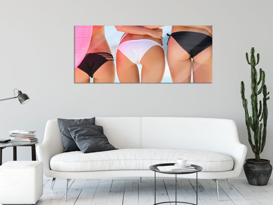 Sexy Girl Bikini, Glasbild Panorama