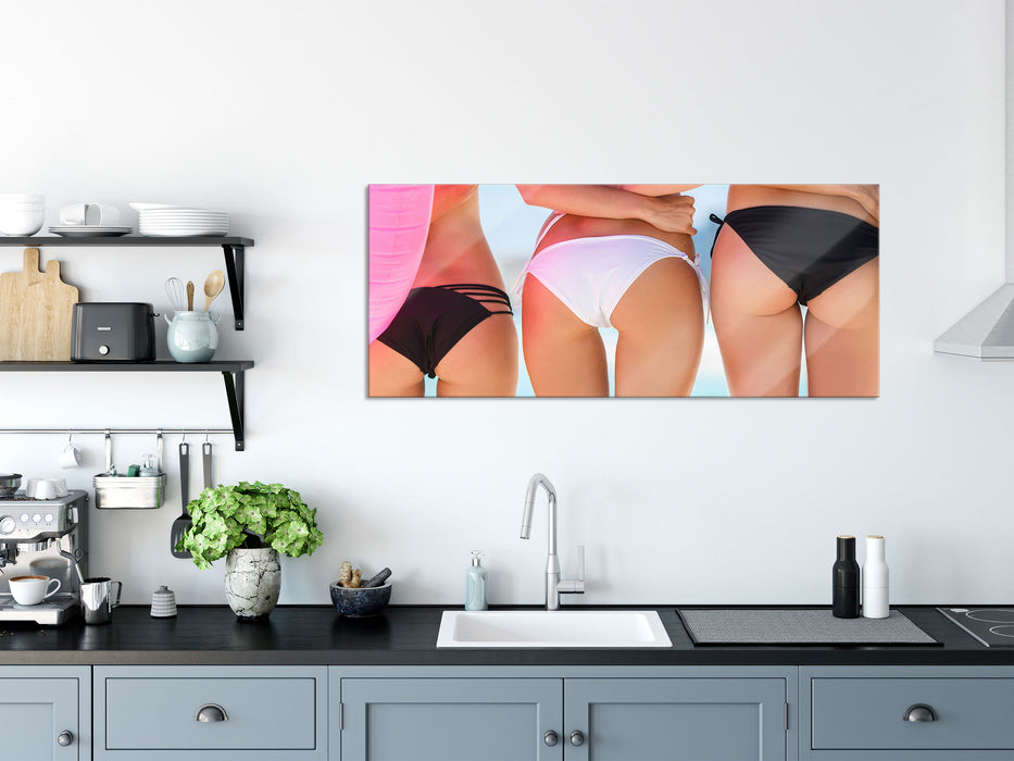 Sexy Girl Bikini, Glasbild Panorama