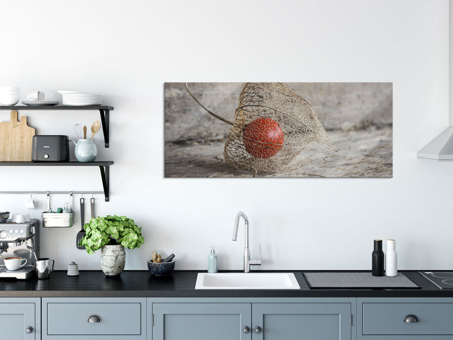 Physalis, Glasbild Panorama