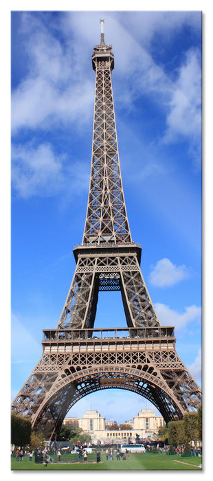 Pixxprint Eifelturm Paris, Glasbild Panorama