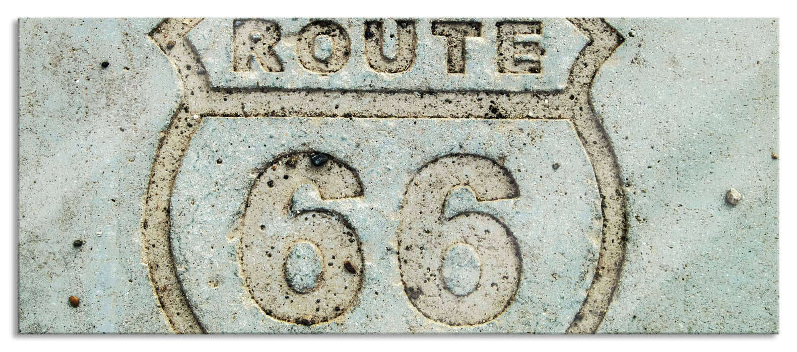 Pixxprint Route 66, Glasbild Panorama