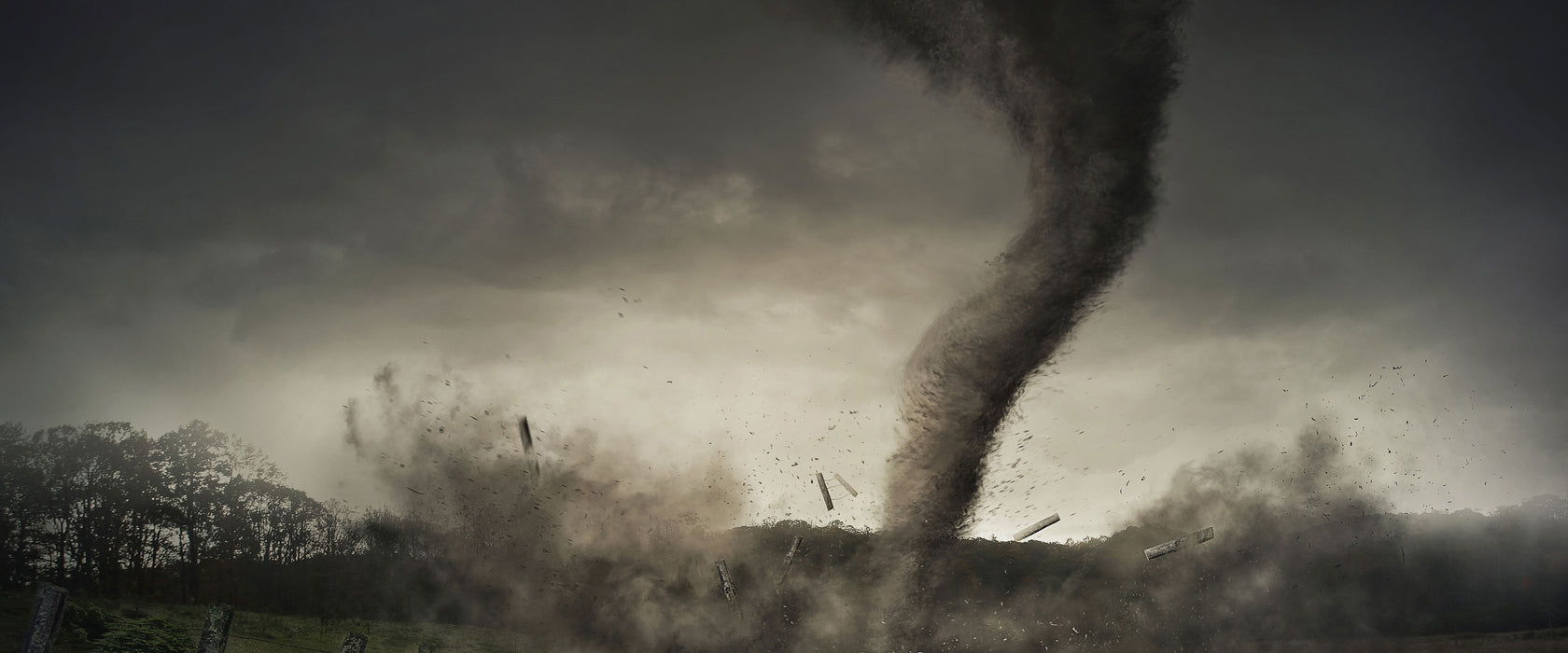 Tornado, Glasbild Panorama