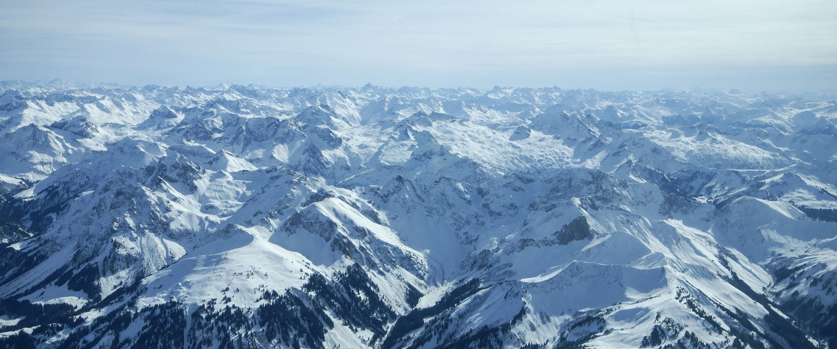 Alpen, Glasbild Panorama