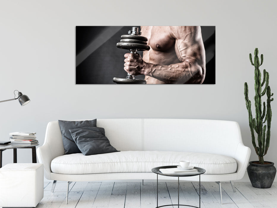 Bodybuilding, Glasbild Panorama