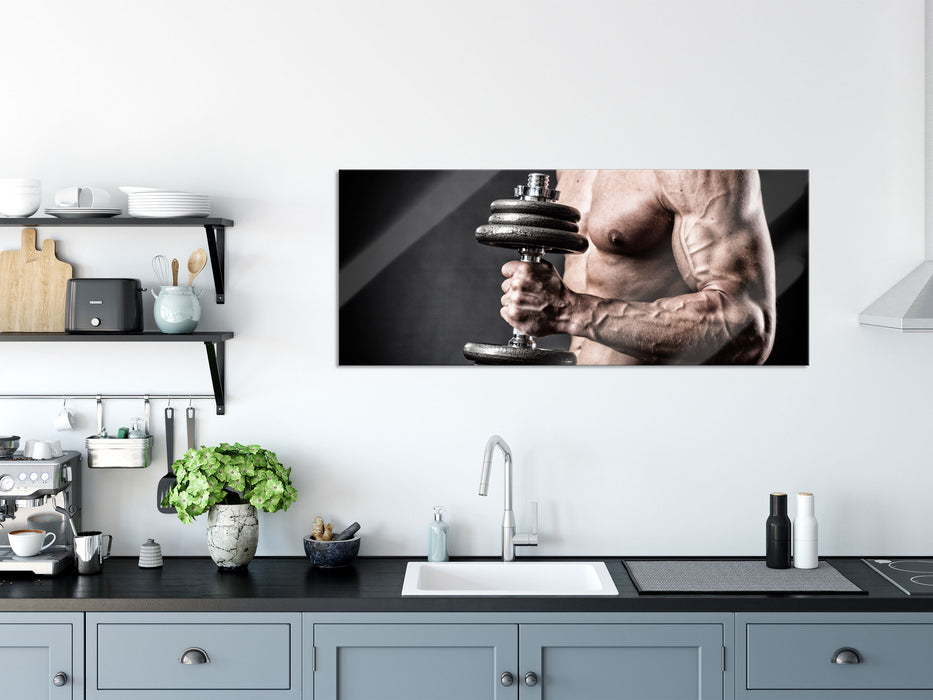 Bodybuilding, Glasbild Panorama