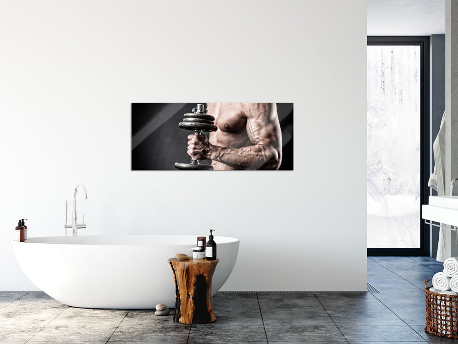 Bodybuilding, Glasbild Panorama