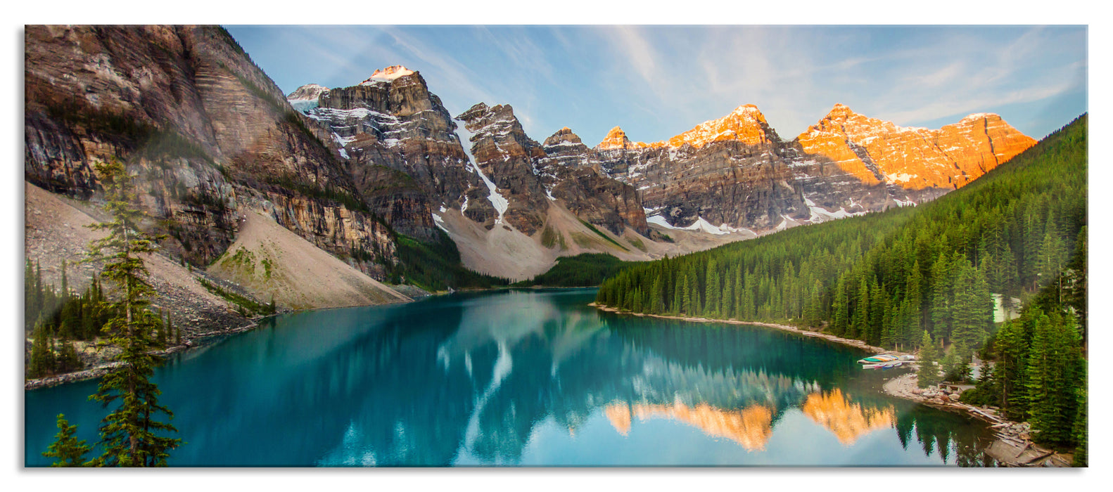 Bergsee, Glasbild Panorama