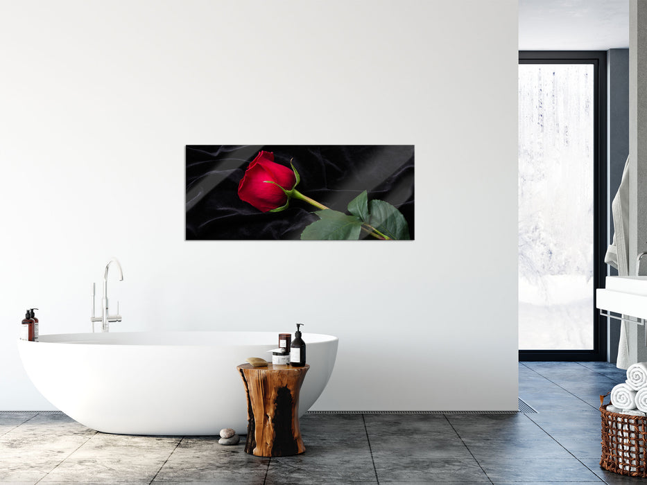 Rose, Glasbild Panorama