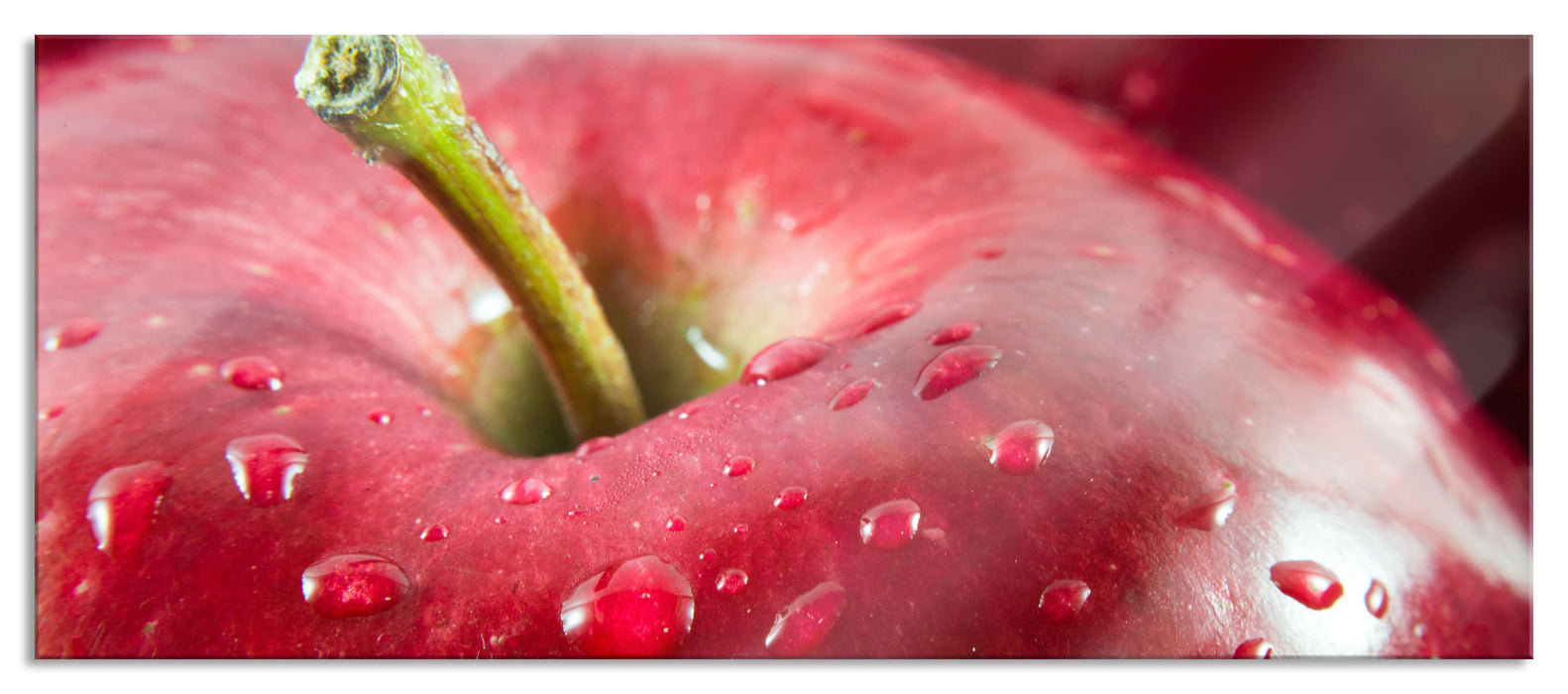 Apfel, Glasbild Panorama