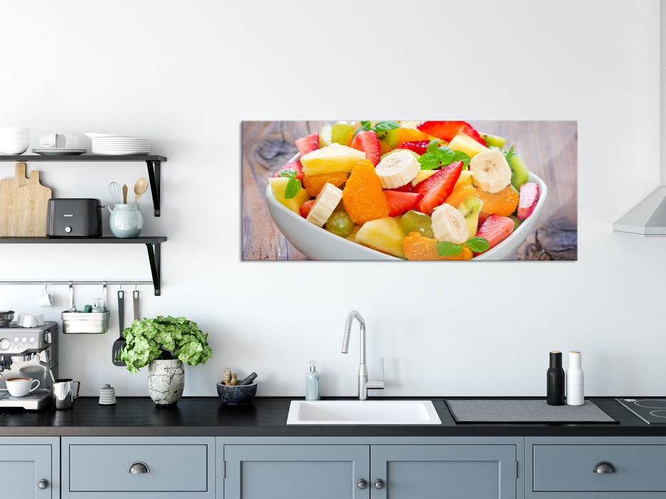 Obstsalat, Glasbild Panorama