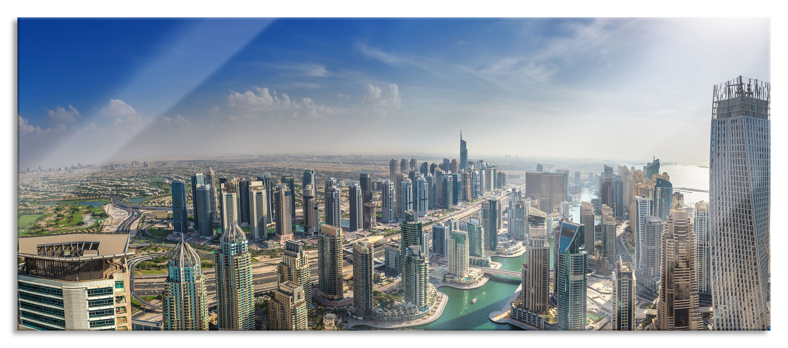 Dubai Hotel Burj al Arab, Glasbild Panorama