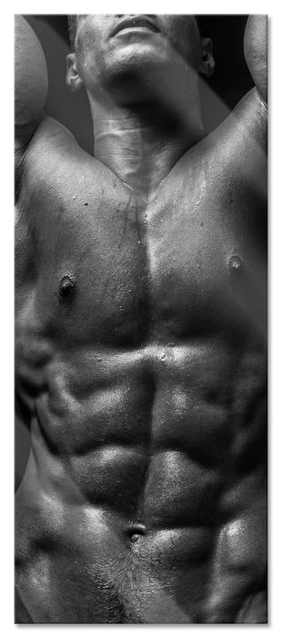 Pixxprint Sixpack Body, Glasbild Panorama