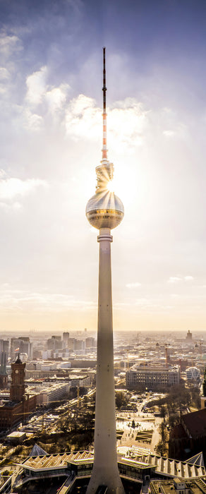 Großstadt Fernsehturm Berlin City, Glasbild Panorama
