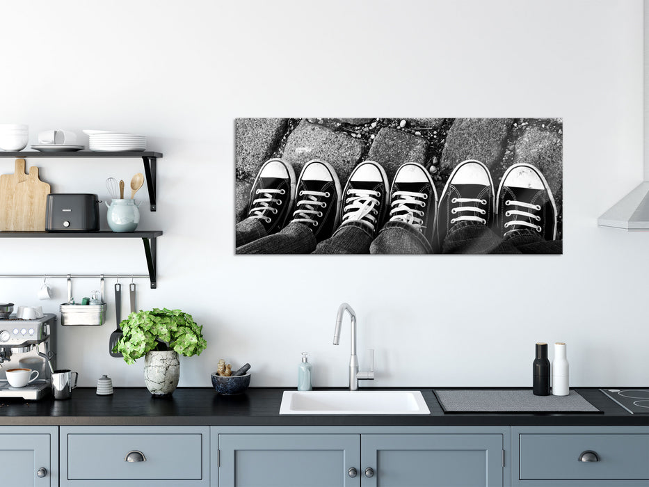 Lässige Schuhe, Glasbild Panorama