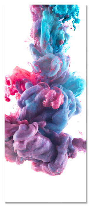 Pixxprint Abstrakt Art Bunter Qualm, Glasbild Panorama