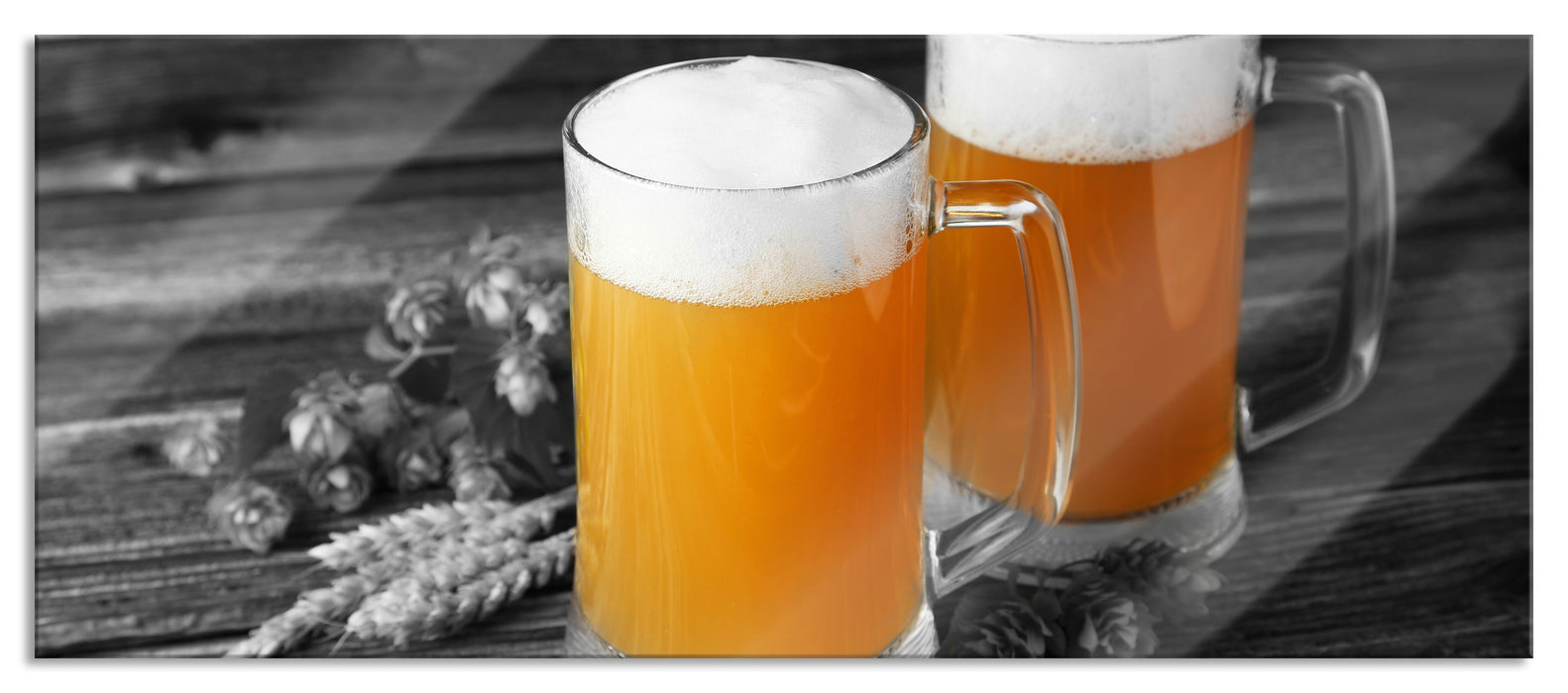 Pixxprint Biergläser Hefeweizen, Glasbild Panorama