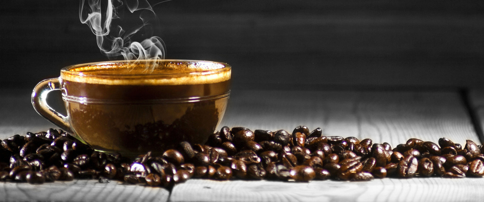 Duftender Arabischer Kaffe, Glasbild Panorama