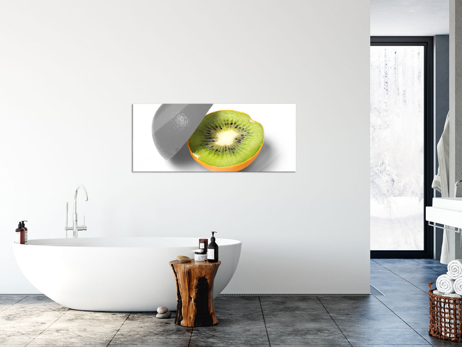 Orangen Kiwi Fruit Früchte Obst, Glasbild Panorama