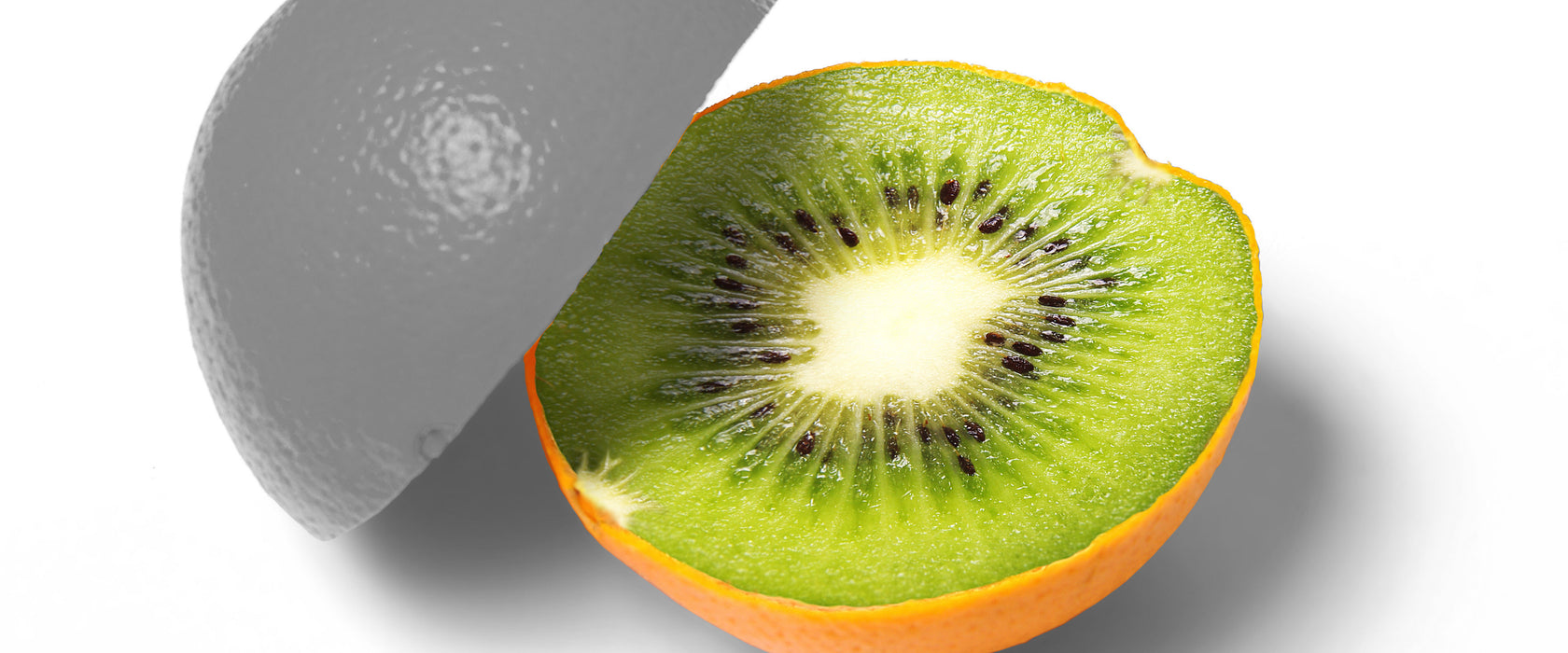 Orangen Kiwi Fruit Früchte Obst, Glasbild Panorama