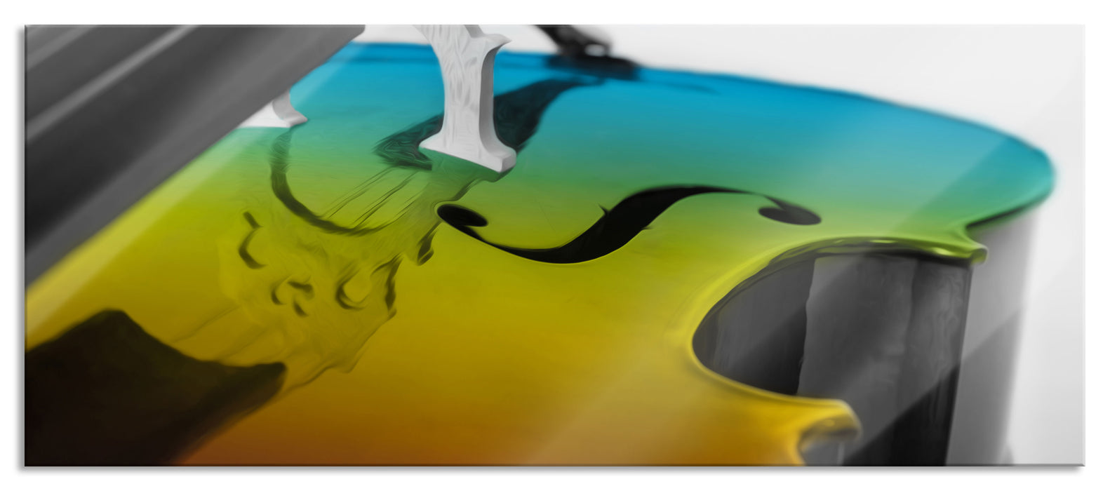 Pixxprint Cello, Glasbild Panorama