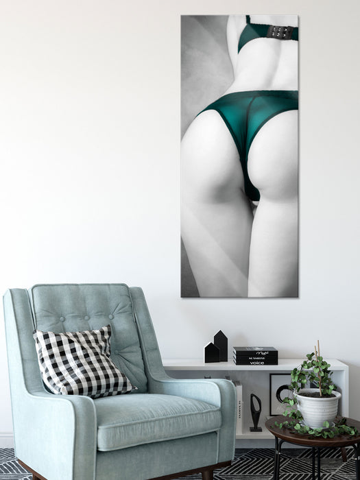 Sexy Frauenpo, Glasbild Panorama