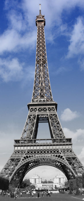 Eifelturm mit Himmel Paris, Glasbild Panorama