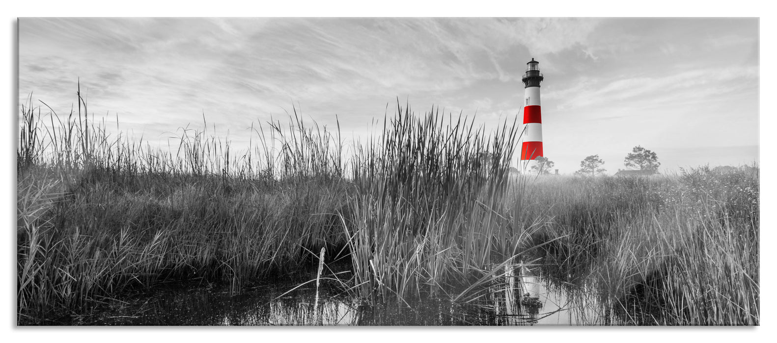 Pixxprint Bodie Island Lighthouse, Glasbild Panorama