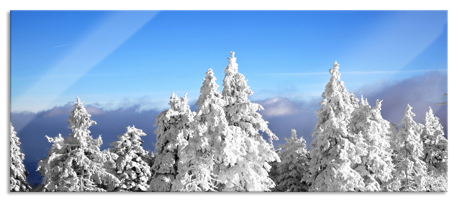 Pixxprint Winter Wunderland, Glasbild Panorama