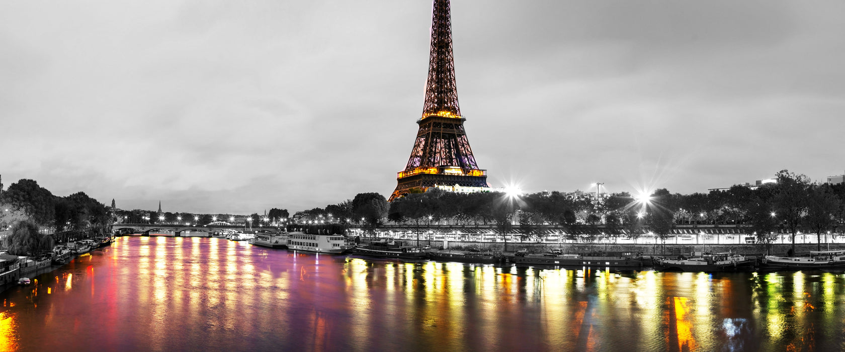 Eifelturm in Paris, Glasbild Panorama