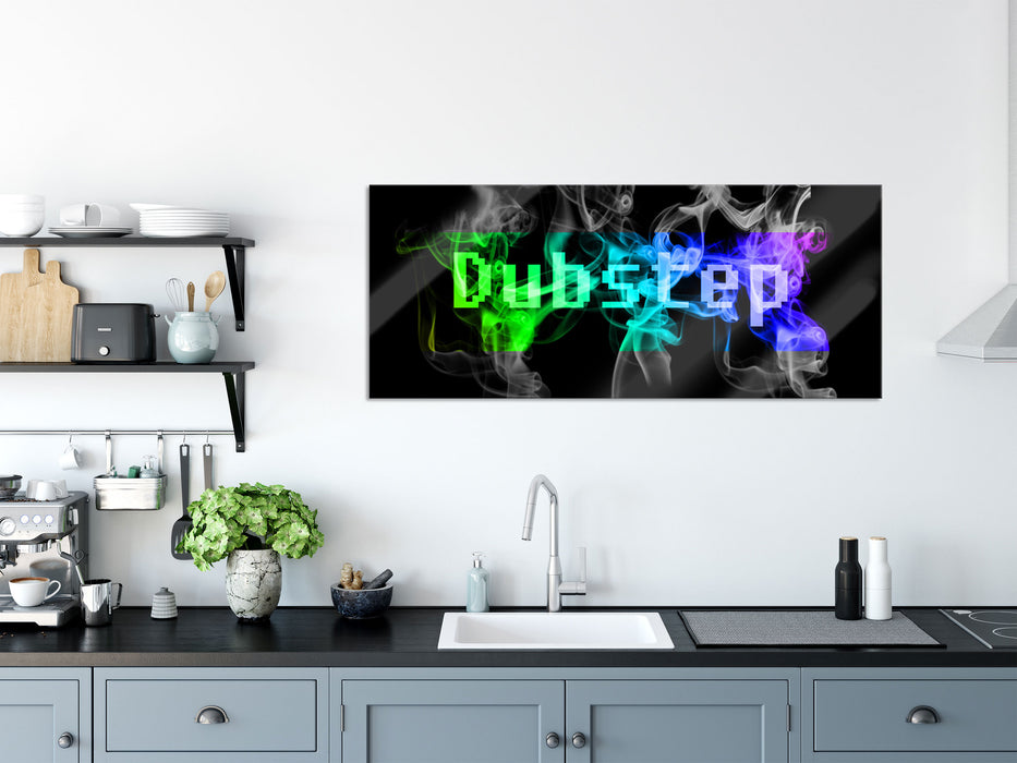 Bunt Electro music Dubstep, Glasbild Panorama