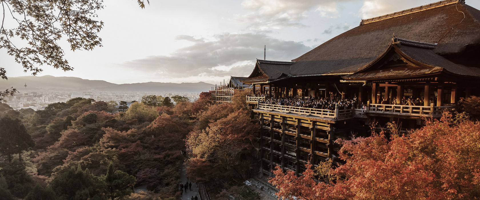 Kiyomizu-dera Tempel in Kyoto, Glasbild Panorama