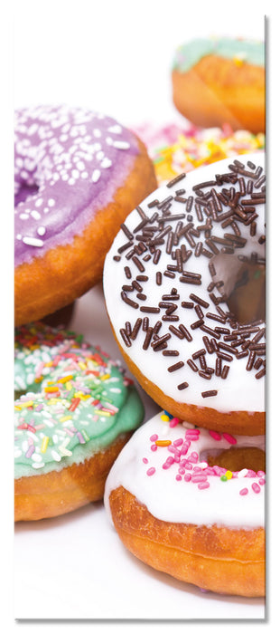 Pixxprint Donut Kuchen Liebesperlen, Glasbild Panorama