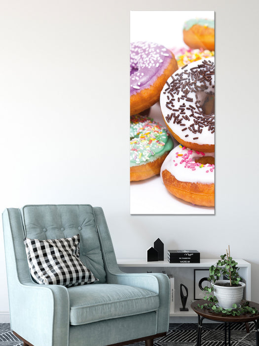 Donut Kuchen Liebesperlen, Glasbild Panorama