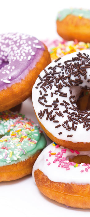 Donut Kuchen Liebesperlen, Glasbild Panorama