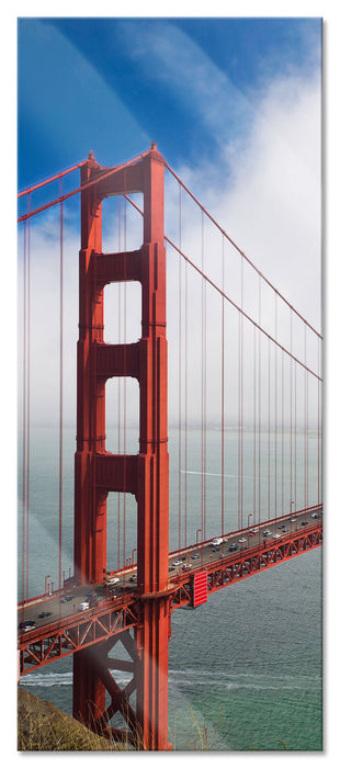Pixxprint Golden Gate Bridge San Francisco, Glasbild Panorama