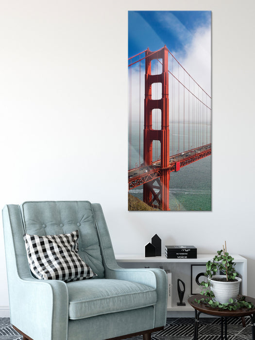 Golden Gate Bridge San Francisco, Glasbild Panorama