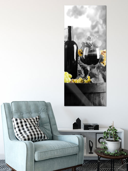 gemischte Auslese an Weintrauben, Glasbild Panorama