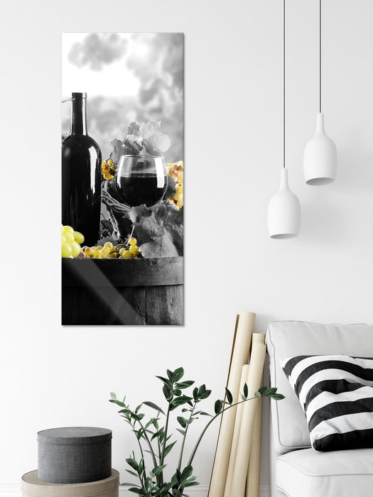 gemischte Auslese an Weintrauben, Glasbild Panorama