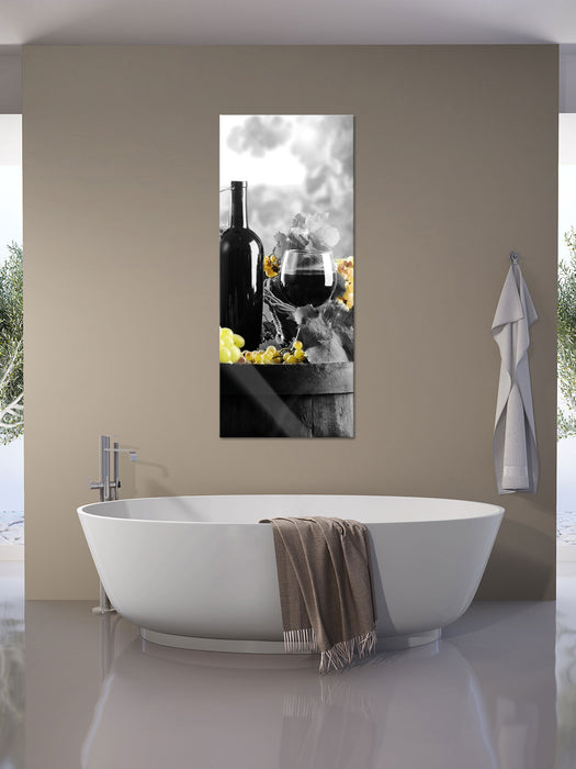 gemischte Auslese an Weintrauben, Glasbild Panorama