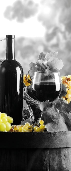 gemischte Auslese an Weintrauben, Glasbild Panorama