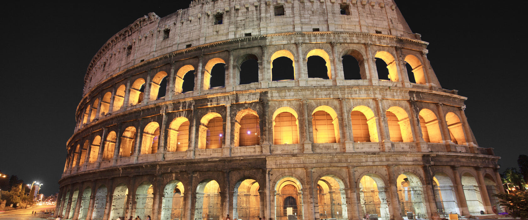 Colosseum in Rom Italien, Glasbild Panorama