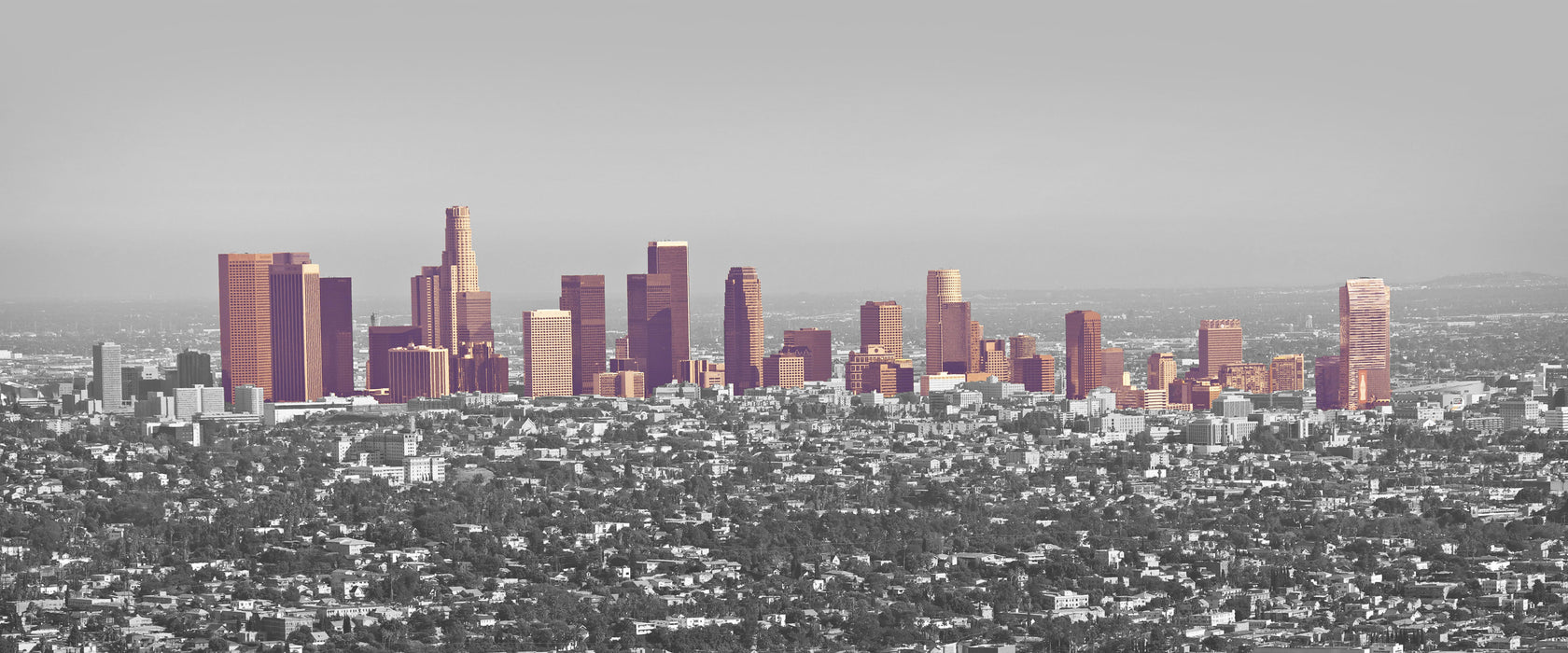 Los Angeles Metropolitan Area, Glasbild Panorama