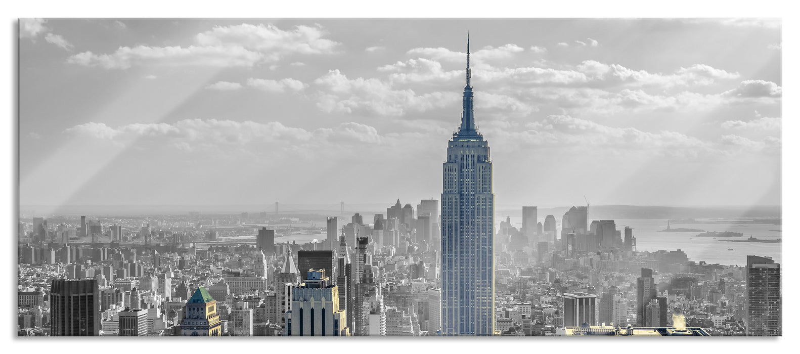 New Yorker Empire State Building, Glasbild Panorama