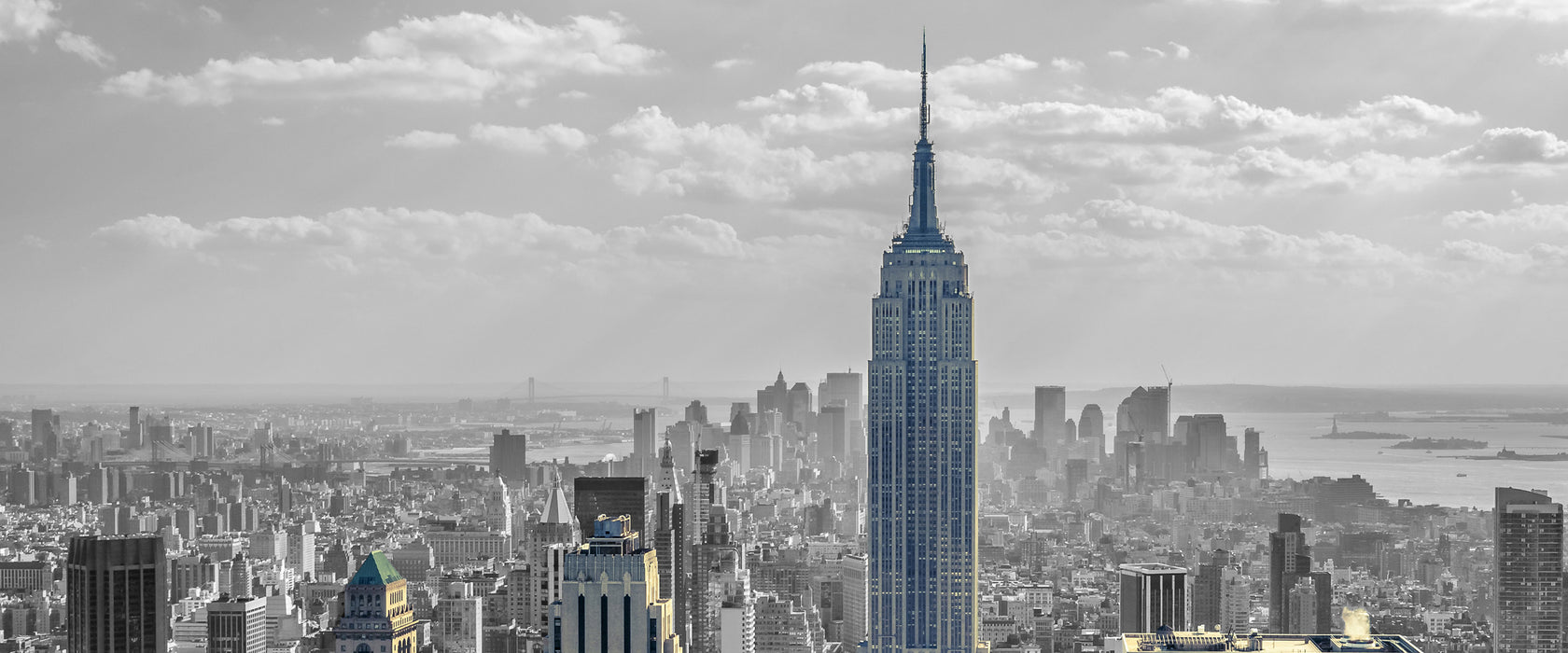 New Yorker Empire State Building, Glasbild Panorama